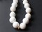 16 Inch Vintage Necklace White and Gold Beads Beaded Necklace New Old Stock Necklace